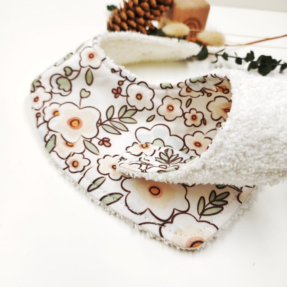 Le Petit Dodo Anna %100 Pamuk Mama Önlüğü – 0‑24 Ay El Yapımı, Emici ve Yumuşak