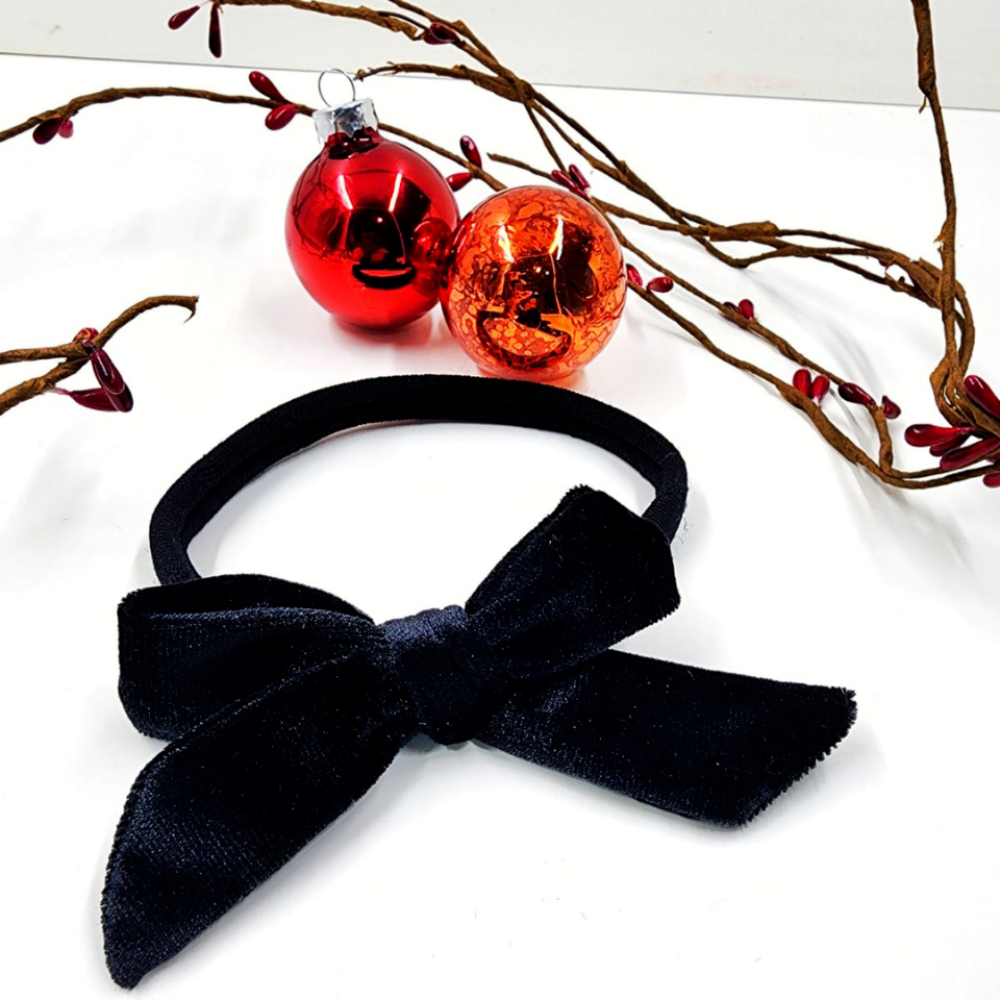 Le Petit Dodo Black Kadife Saç Bandı