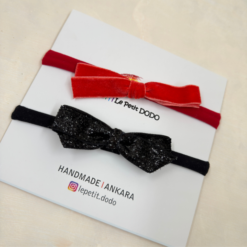 Le Petit Dodo  Black& Red Saç Bandı