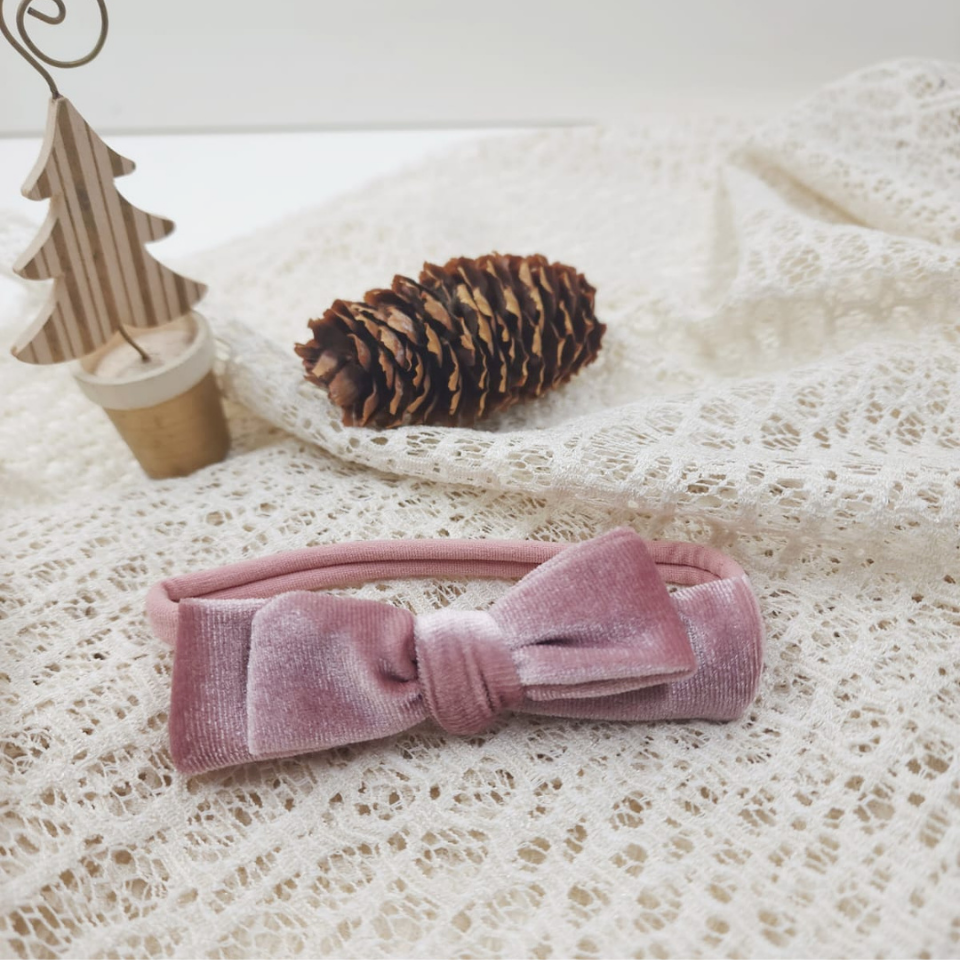 Le Petit Dodo Pink Kadife Saç Bandı