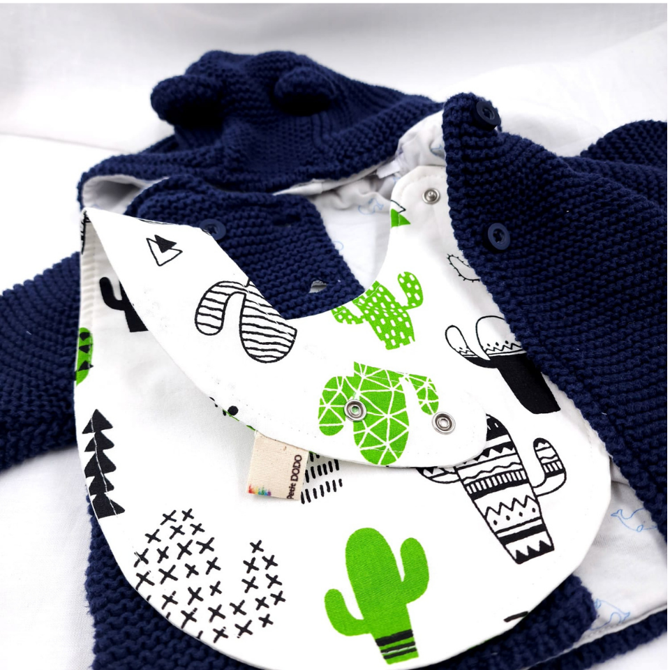 Le Petit Dodo Kaktüs Su Geçirmez Bebek Mama Önlüğü