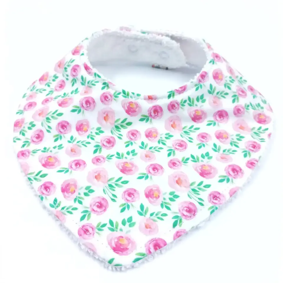 Rosie %100 Pamuk Mama Önlüğü – 0‑24 Ay El Yapımı, Emici ve Yumuşak