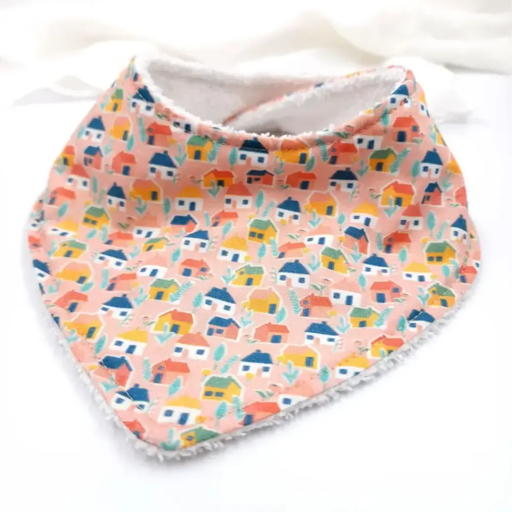 Le Petit Dodo Sweet Home %100 Pamuk El Yapımı Bebek Salya Önlüğü – 0‑24 Ay