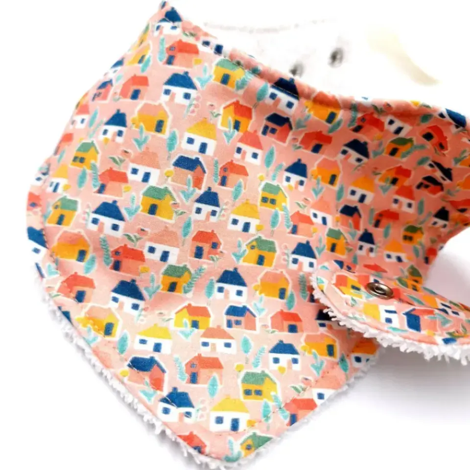 Le Petit Dodo Sweet Home %100 Pamuk El Yapımı Bebek Salya Önlüğü – 0‑24 Ay