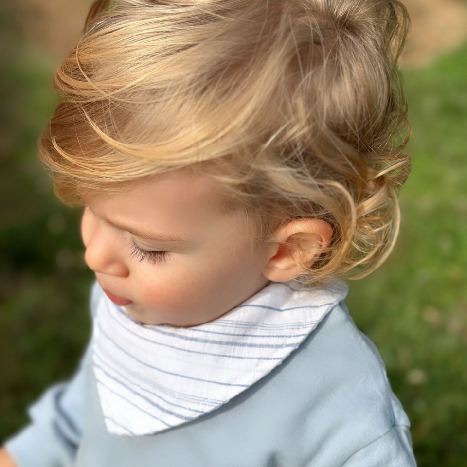 Le Petit Dodo Line Keten  %100 Pamuk Fular Önlük & Bebek Boyunluk - El Yapımı 0-24 Ay