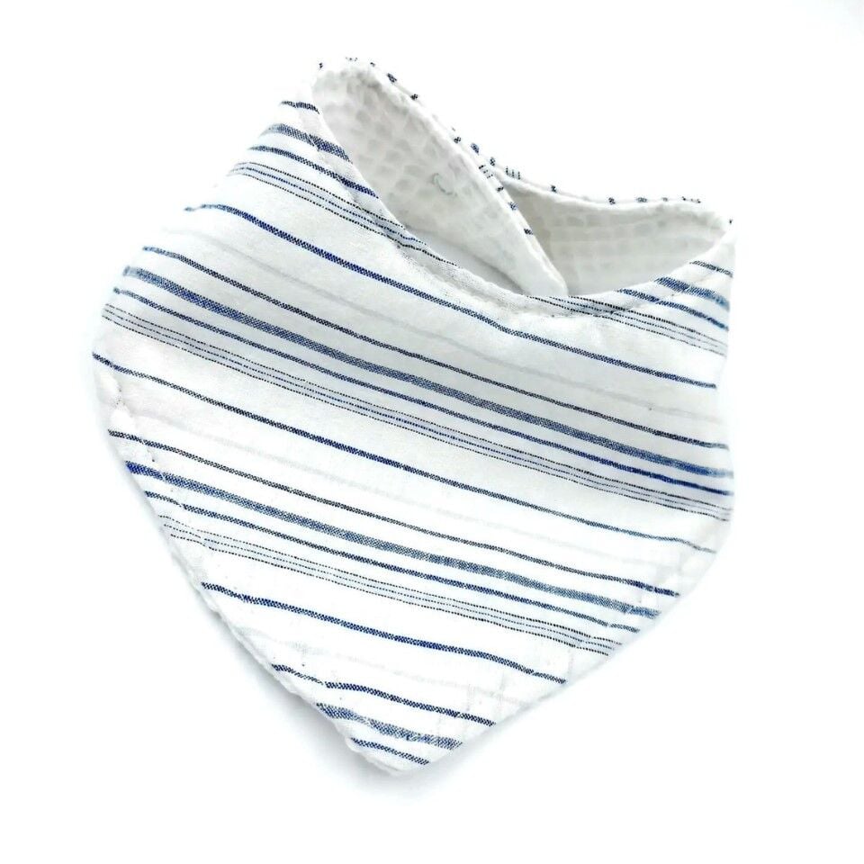 Le Petit Dodo Line Keten  %100 Pamuk Fular Önlük & Bebek Boyunluk - El Yapımı 0-24 Ay