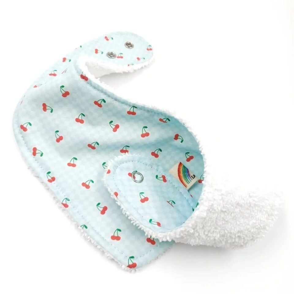 Le Petit Dodo Cherry %100 Pamuk El Yapımı Bebek Salya Önlüğü – 0‑24 Ay