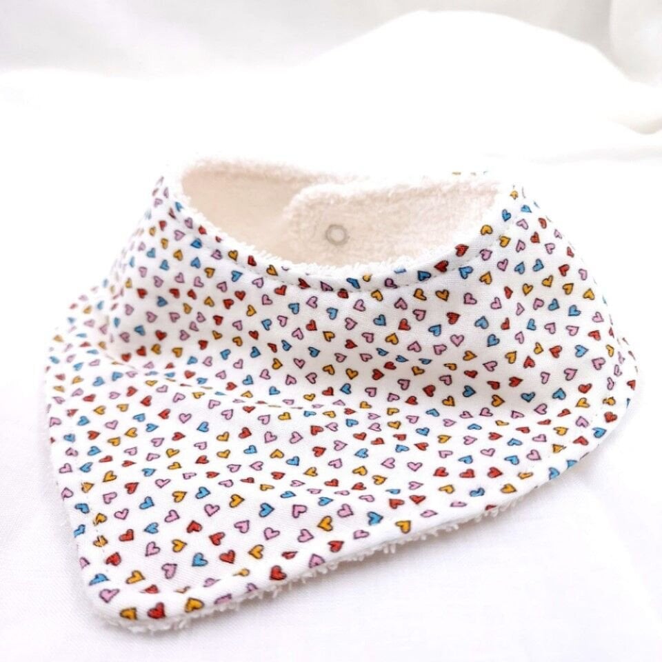 Cherina %100 Pamuk El Yapımı Bebek Salya Önlüğü – 0‑24 Ay