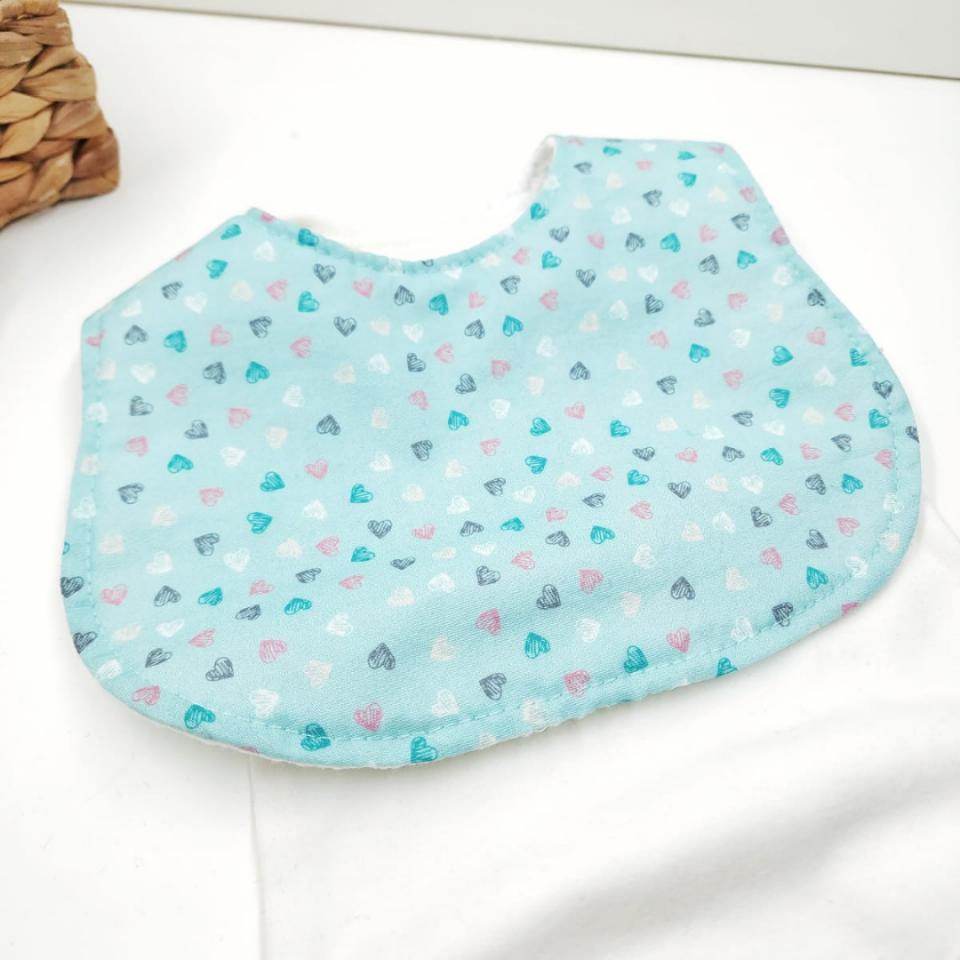 Le Petit Dodo Mini Kalpler %100 Pamuk Mama Önlüğü – 0‑24 Ay El Yapımı, Emici ve Yumuşak