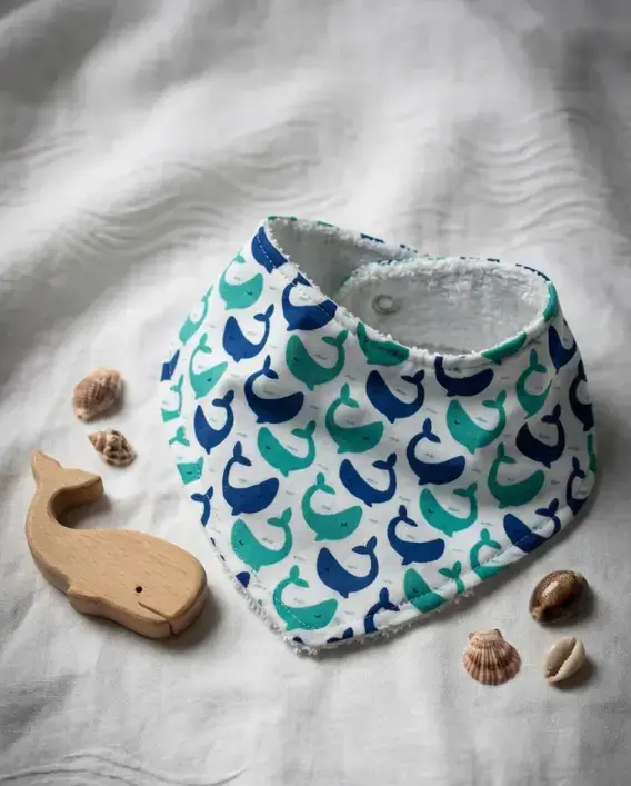 Le Petit Dodo Renkli Balıklar Bebek Salya Önlüğü