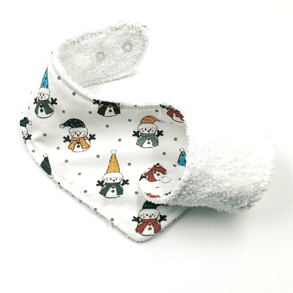 Le Petit Dodo Kardan Adam %100 Pamuk El Yapımı Bebek Salya Önlüğü – 0‑24 Ay