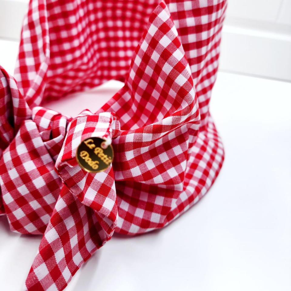 Le Petit Dodo Red Pötikare Telli Saç Bandı