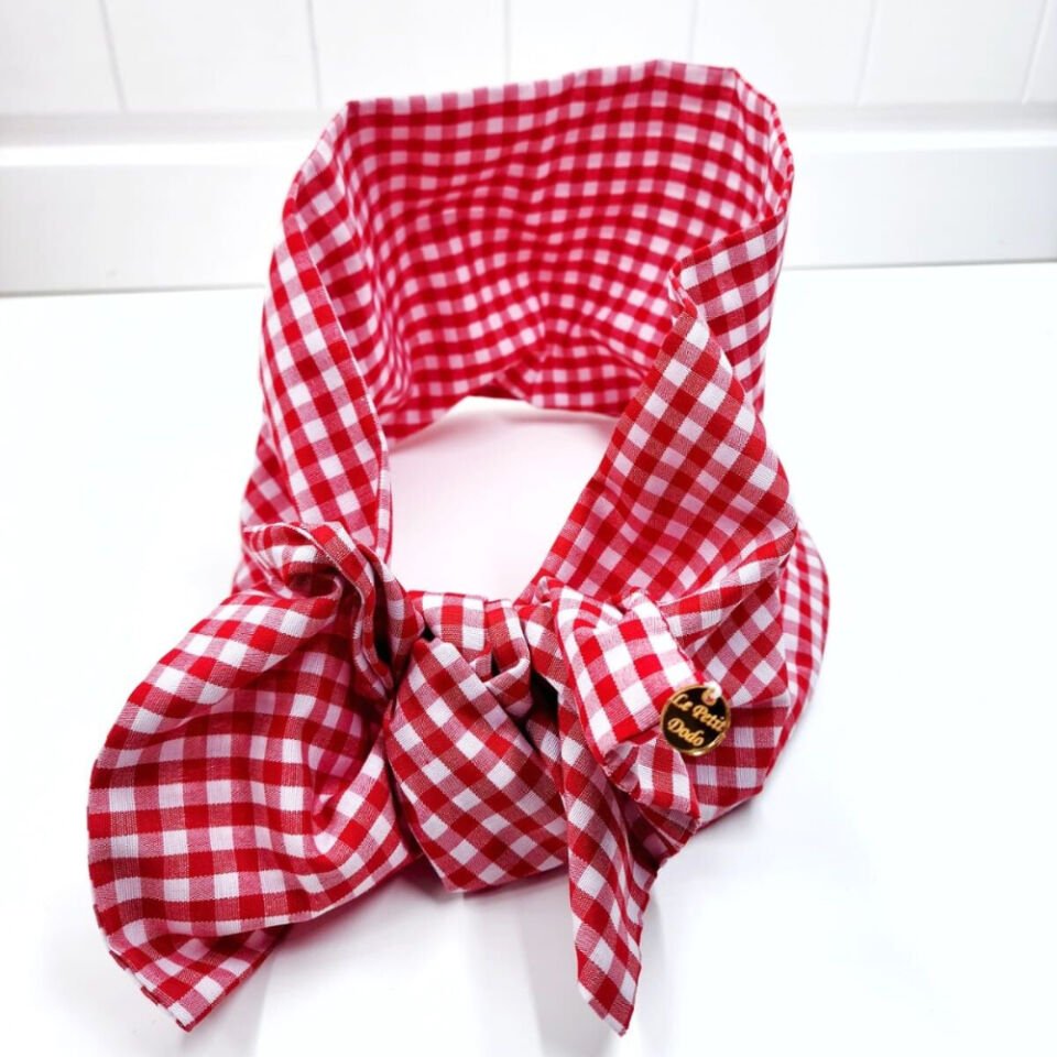 Le Petit Dodo Red Pötikare Telli Saç Bandı