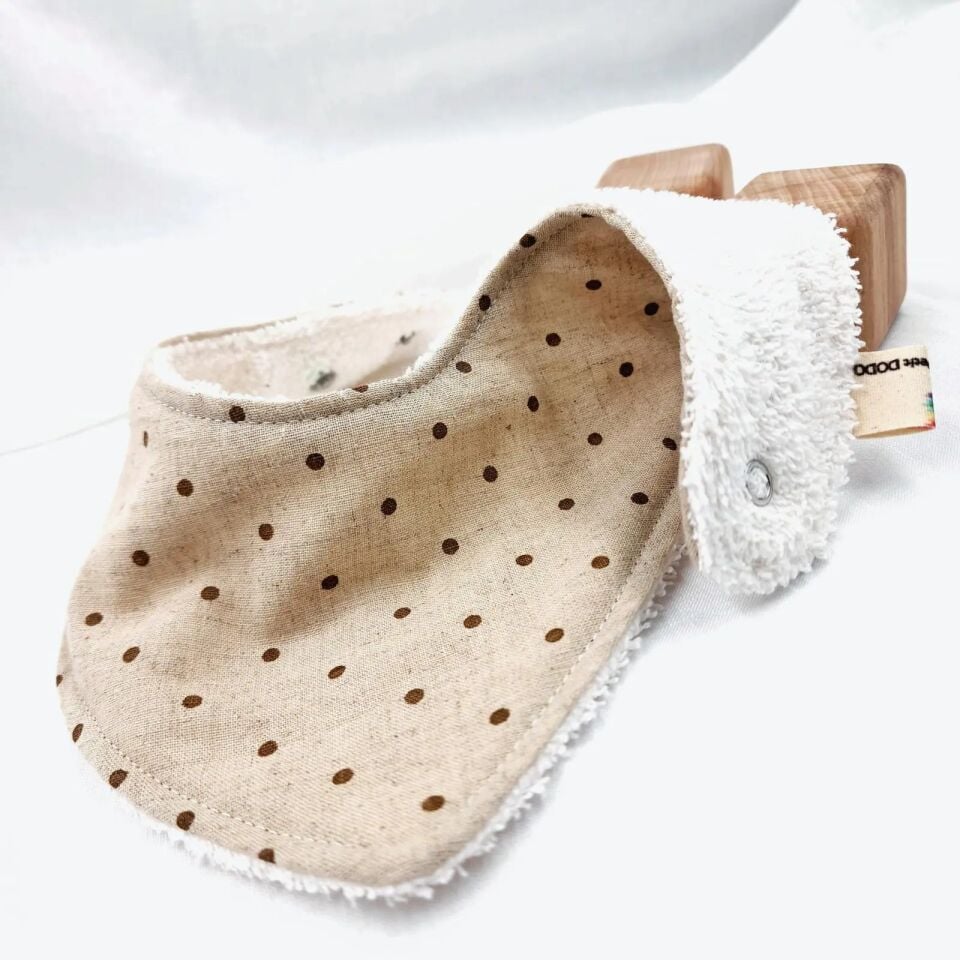 Le Petit Dodo Keten Puantiye Salya Önlüğü