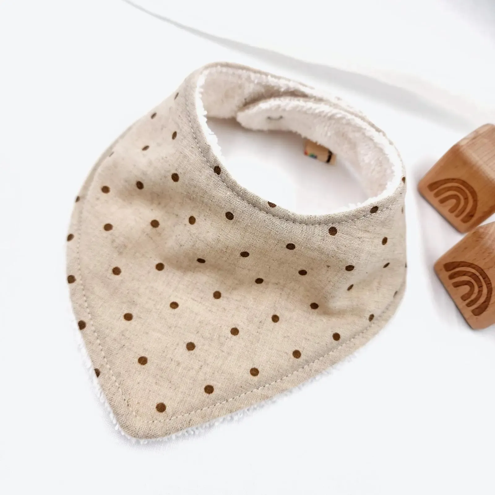 Le Petit Dodo Keten Puantiye Salya Önlüğü