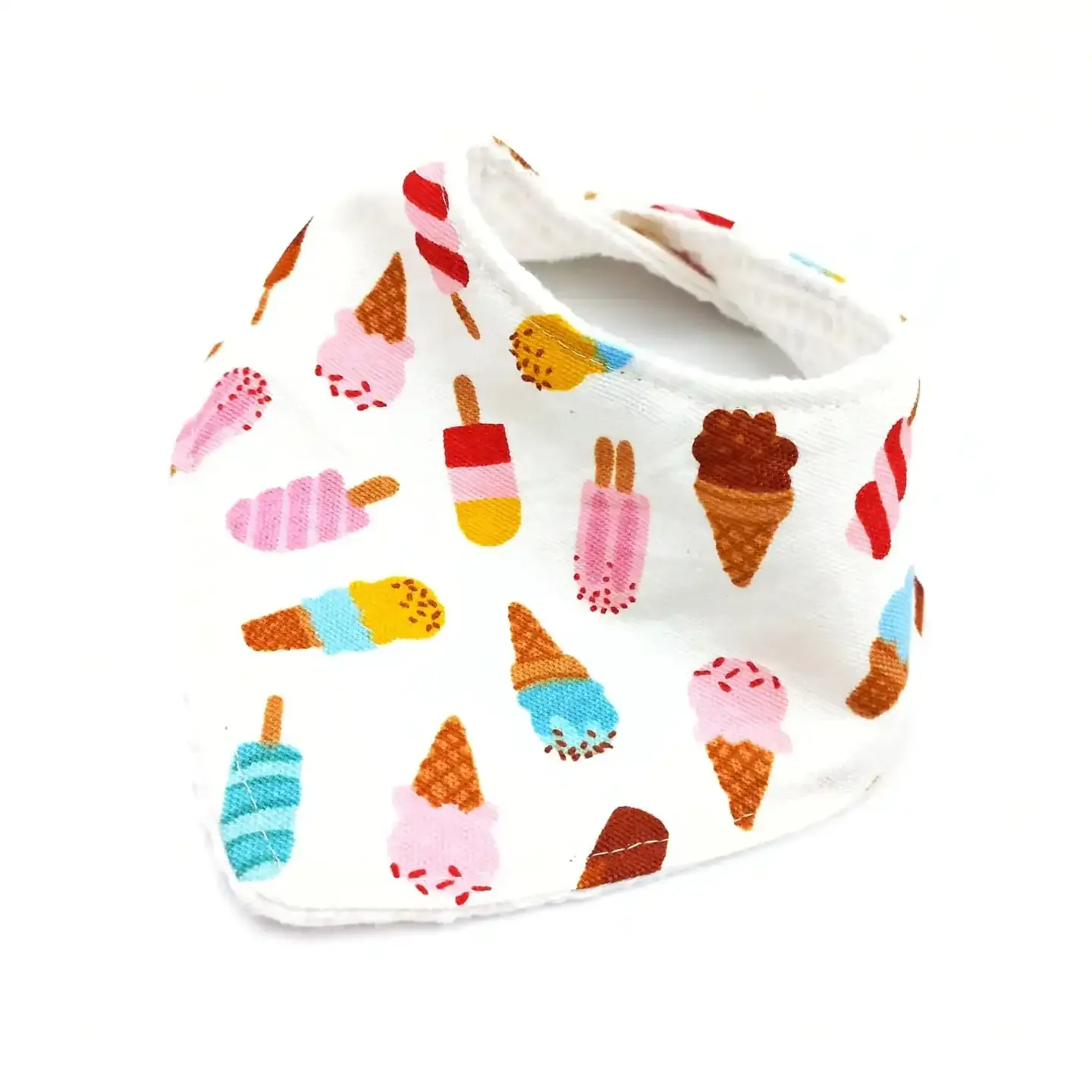 Le Petit Dodo Ice Cream  %100 Pamuk Fular Önlük & Bebek Boyunluk - El Yapımı 0-24 Ay