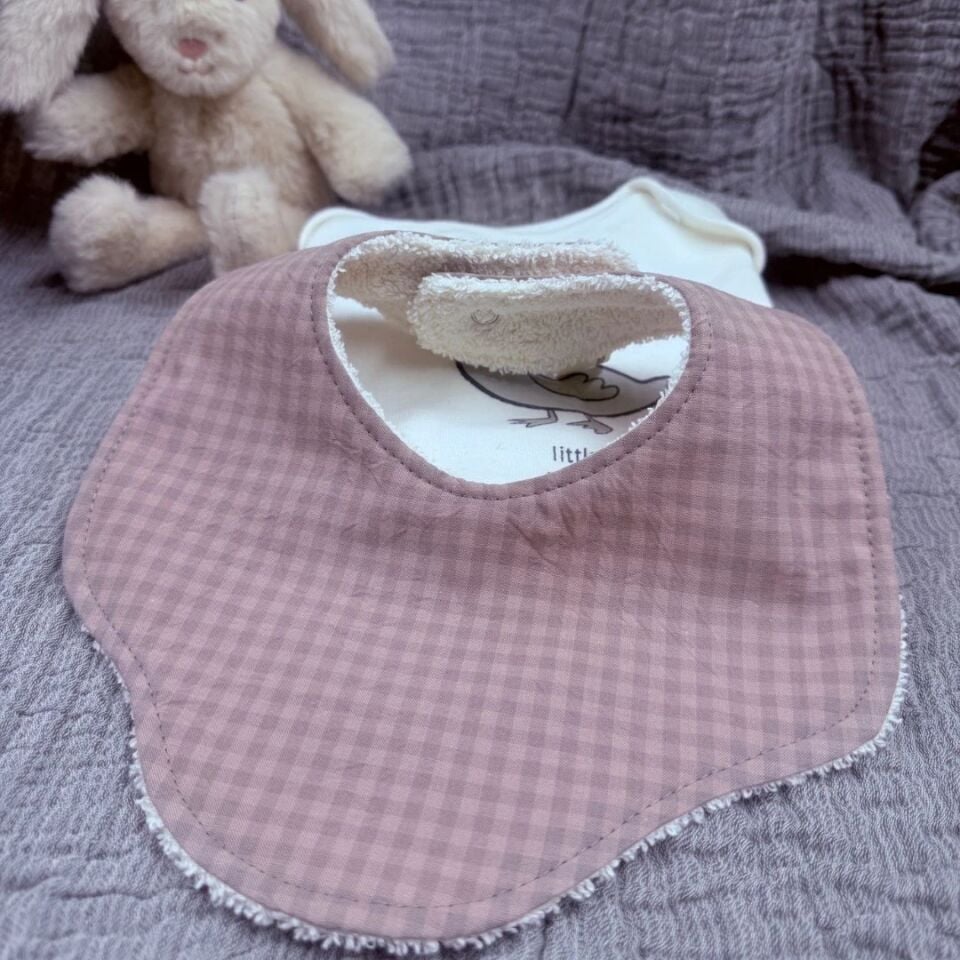 Le Petit Dodo Pötikare  %100 Pamuk Mama Önlüğü – 0‑24 Ay El Yapımı, Emici ve Yumuşak