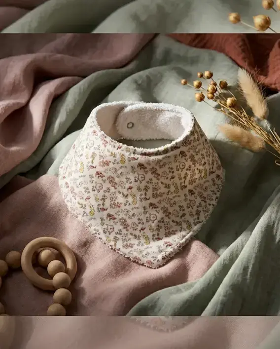 Le Petit Dodo Fleur Bebek Salya Önlüğü