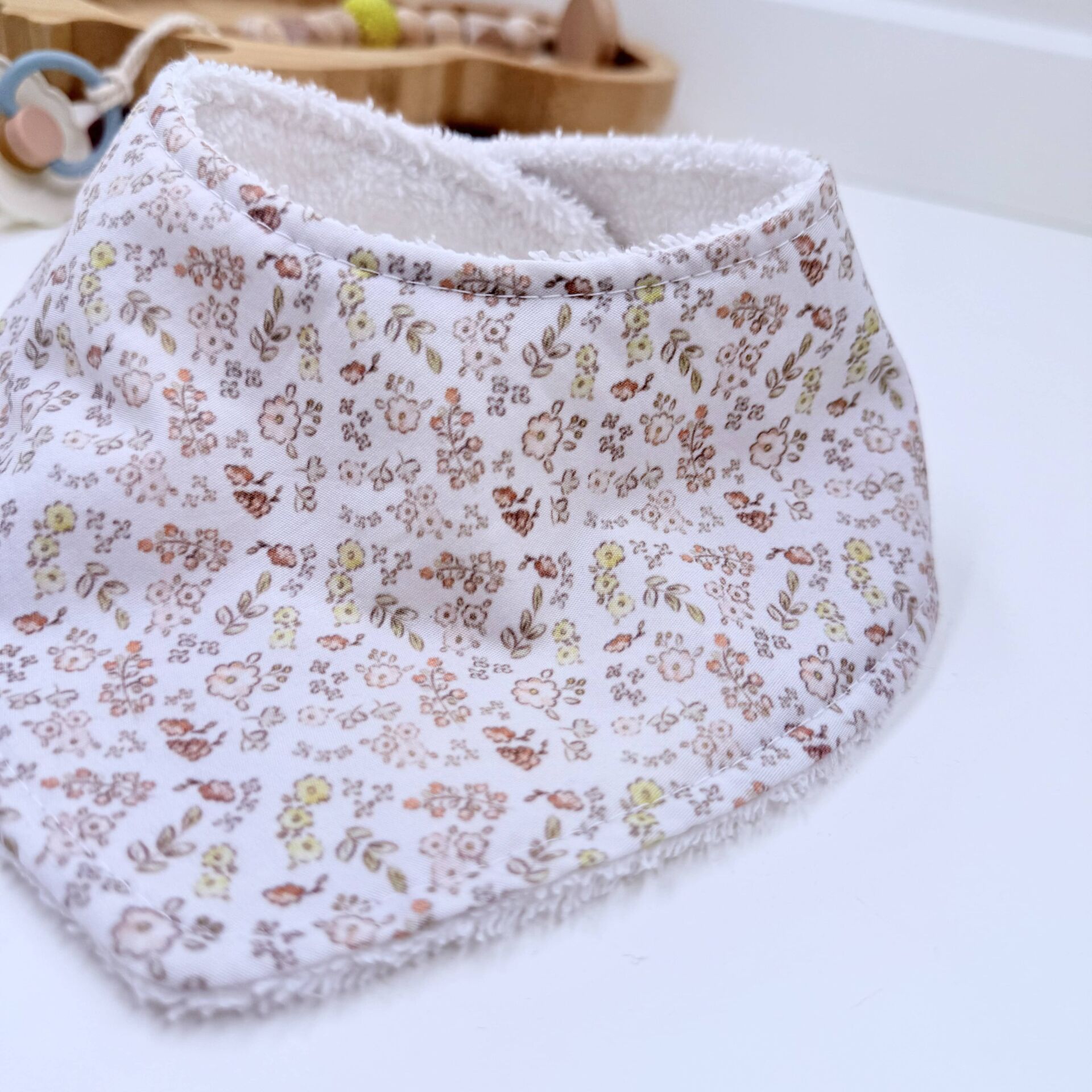 Le Petit Dodo Fleur %100 Pamuk El Yapımı Bebek Salya Önlüğü – 0‑24 Ay