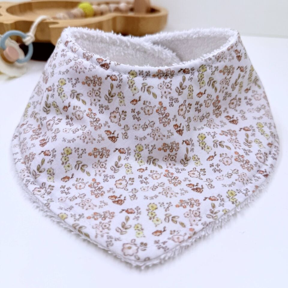 Le Petit Dodo Fleur %100 Pamuk El Yapımı Bebek Salya Önlüğü – 0‑24 Ay