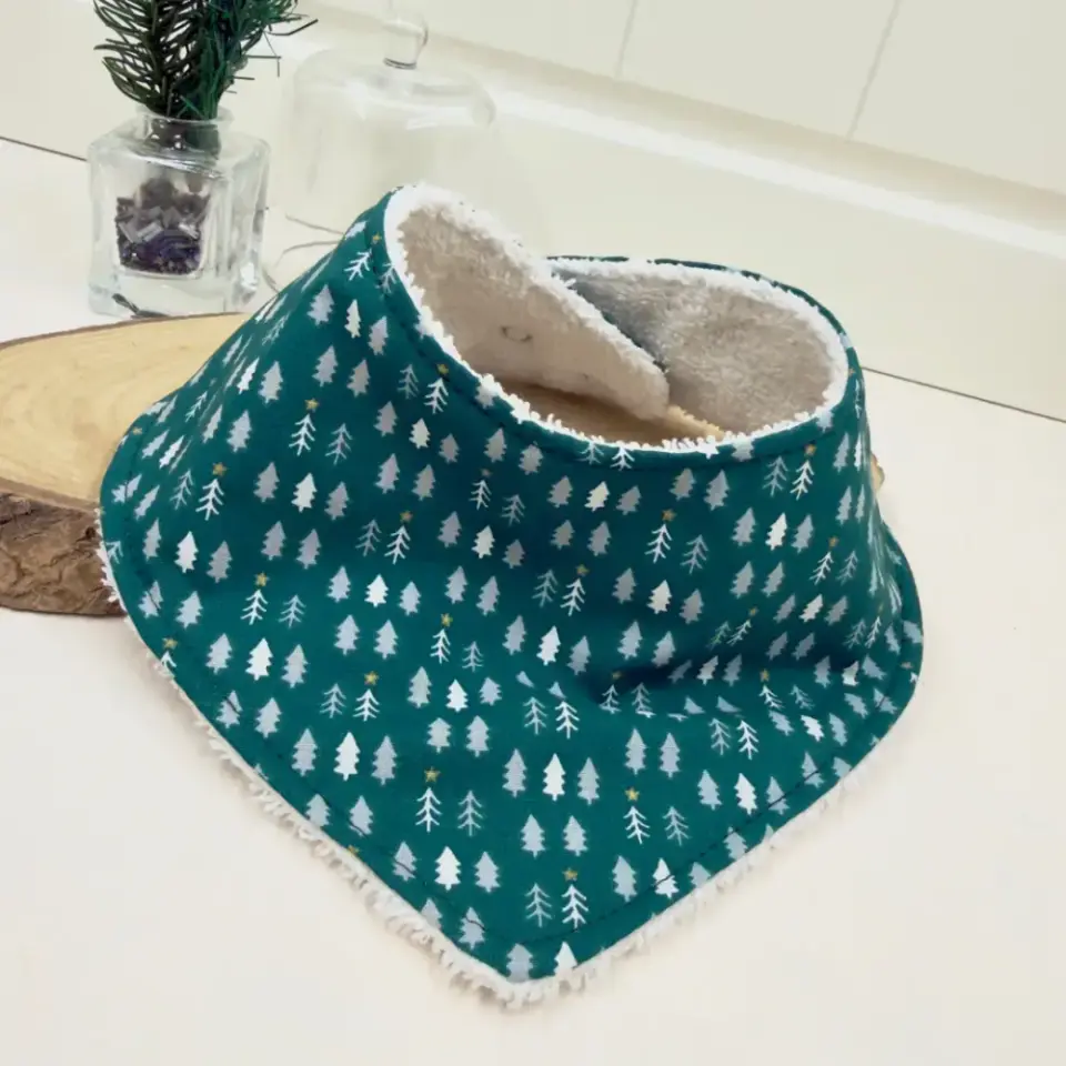 New Year %100 Pamuk El Yapımı Bebek Salya Önlüğü – 0‑24 Ay