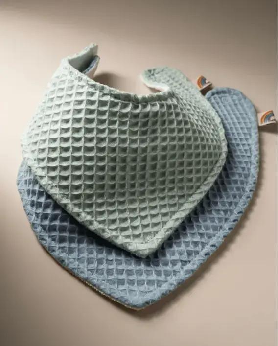 Le Petit Dodo 2'li Su Geçirmez Pure Bebek Salya Önlüğü