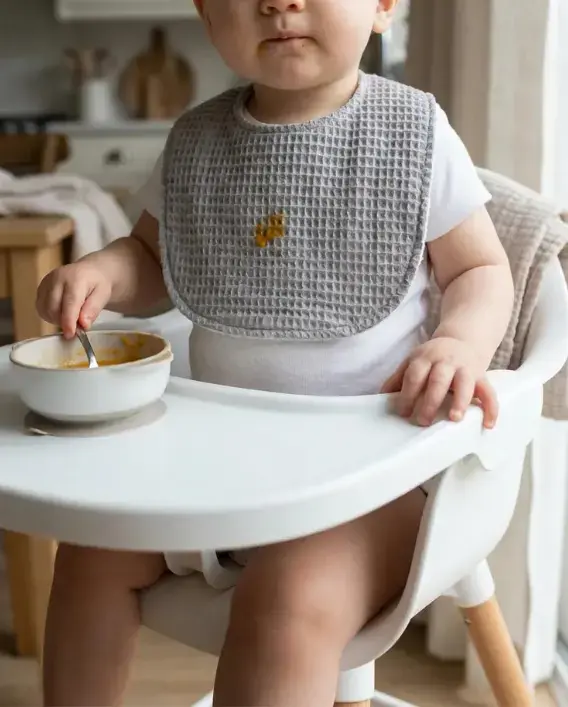 Le Petit Dodo Gri Su Geçirmez Mama Önlüğü