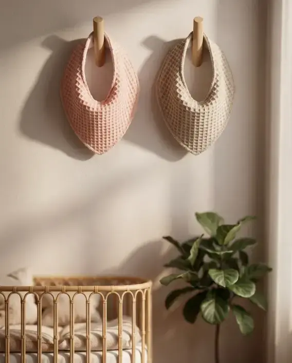 Le Petit Dodo 2'li Su Geçirmez Krem Somon Bebek Salya Önlüğü