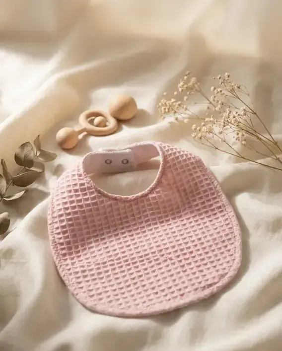 Le Petit Dodo Pembe Su Geçirmez Mama Önlüğü