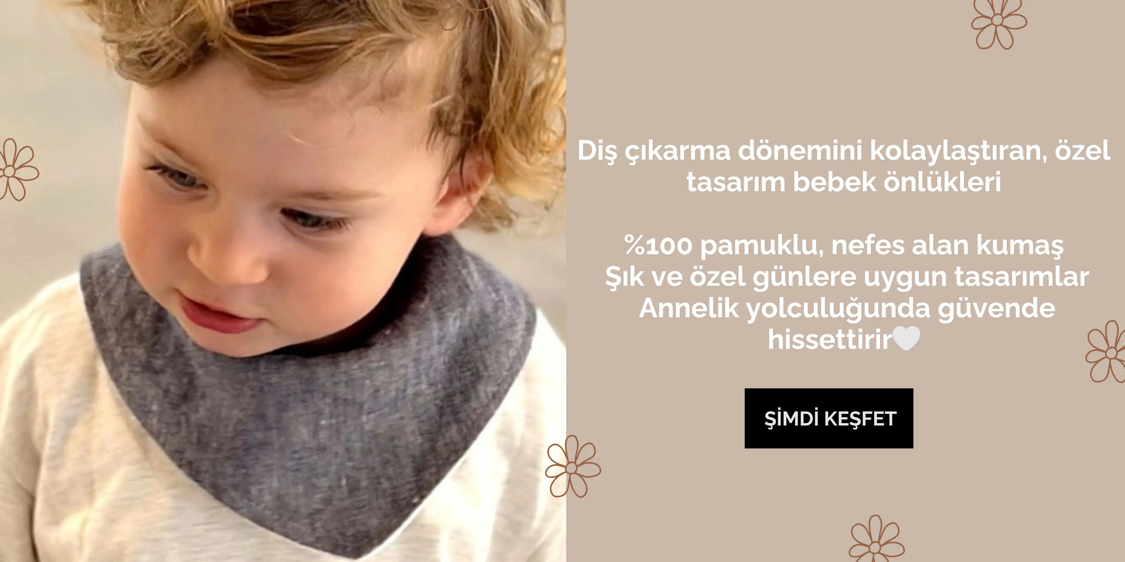 Le Petit Dodo el yapımı pamuk mama önlüğüyle şık ve konforlu bebek aksesuarı