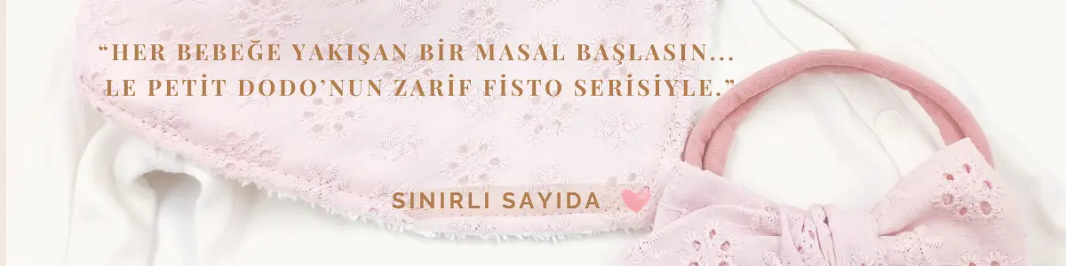 Le Petit Dodo fisto detaylı el yapımı bebek mama önlüğü  özel günler için zarif seçim