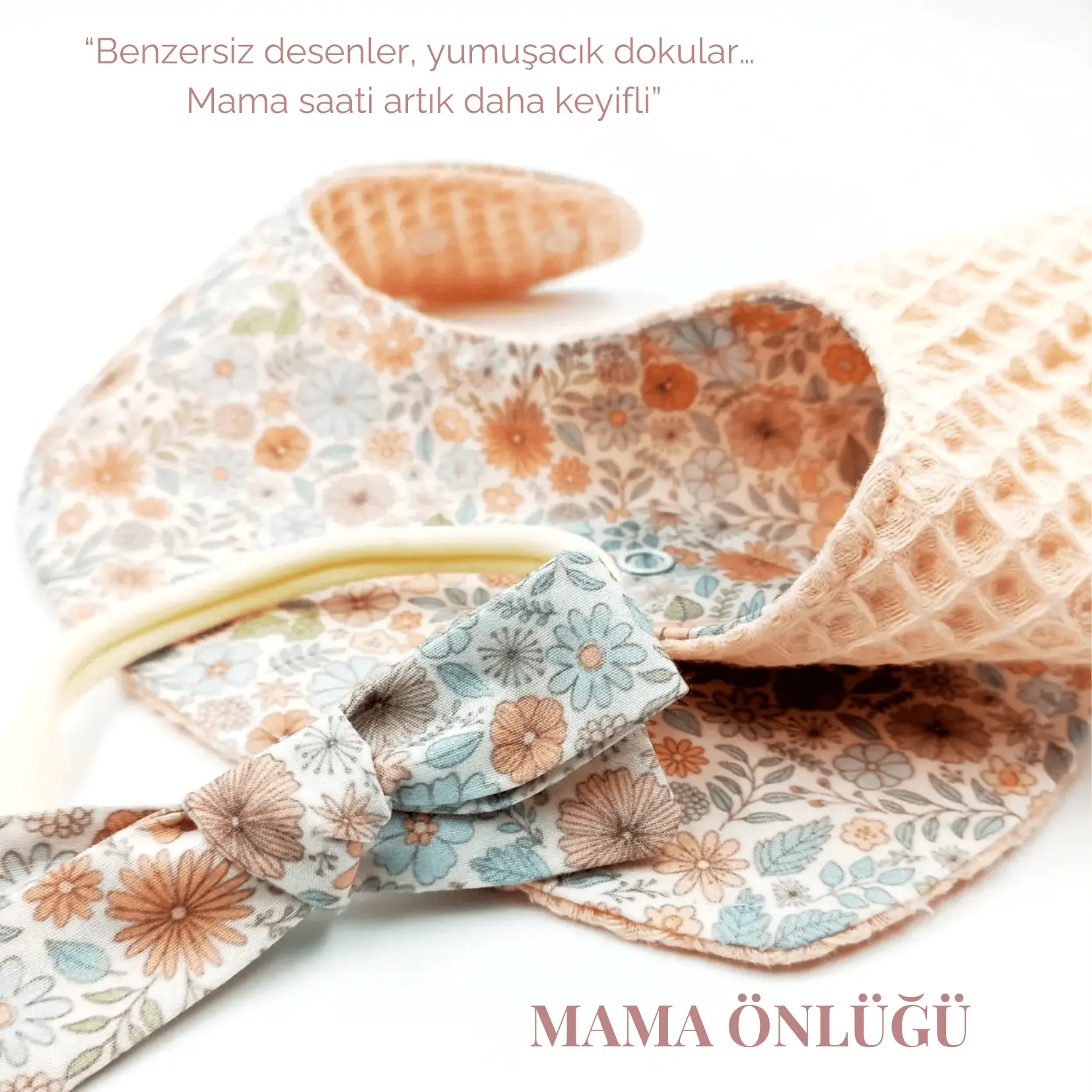 Yeni doğan ve 2 yaşa kadar uygun pamuk mama önlüğü  Le Petit Dodo kalitesiyle